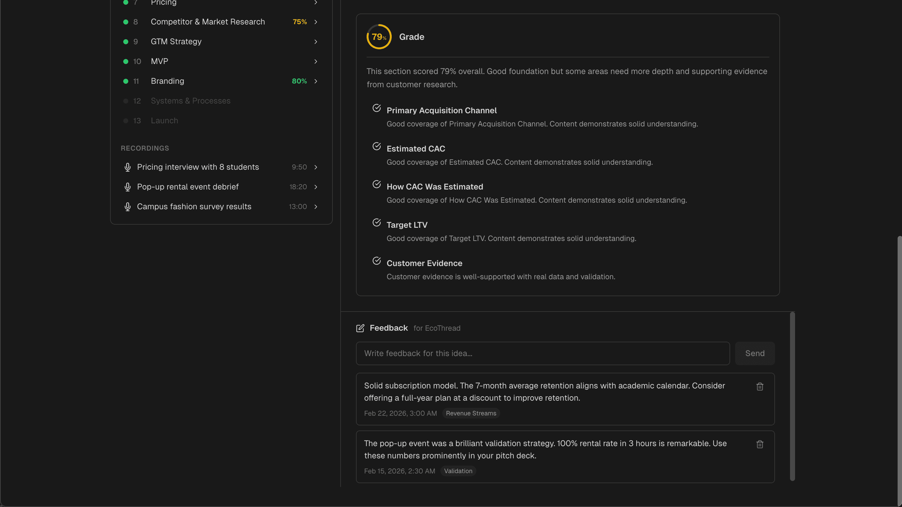 Student Drilldown — Grades & Feedback